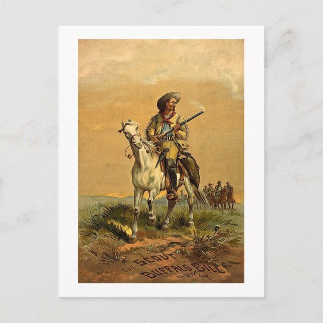 Buffalo Bill "The Scout" Vintage Werbung Postkarte (Vorderseite)
