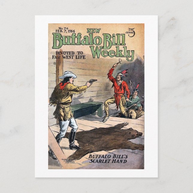 Buffalo Bill Weekly 8 - Vintag Postkarte (Vorderseite)