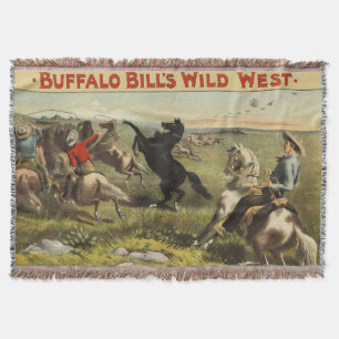 Buffalo Bill Wild West Cowboy Pferd Poster Decke