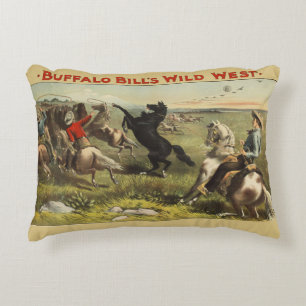 Buffalo Bill Wild West Cowboy Pferd Poster Dekokissen