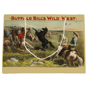 Buffalo Bill Wild West Cowboy Pferd Poster Große Geschenktüte