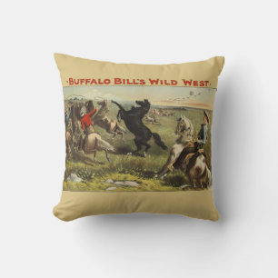 Buffalo Bill Wild West Cowboy Pferd Poster Kissen