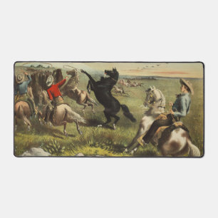 Buffalo Bill Wild West Cowboy Pferd Poster Schreibtischunterlage