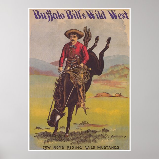 Buffalo Bill Wild West Show Vintage Poster (Vorne)
