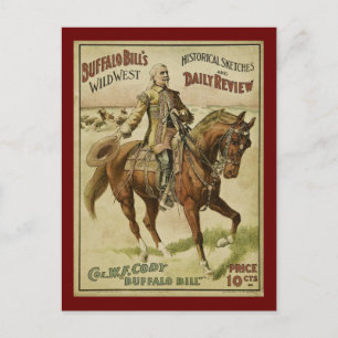 Buffalo Bill Wild West Tägliche Shows Postkarte