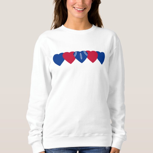Buffalo Bills Herzfußball Sweatshirt (Vorderseite)