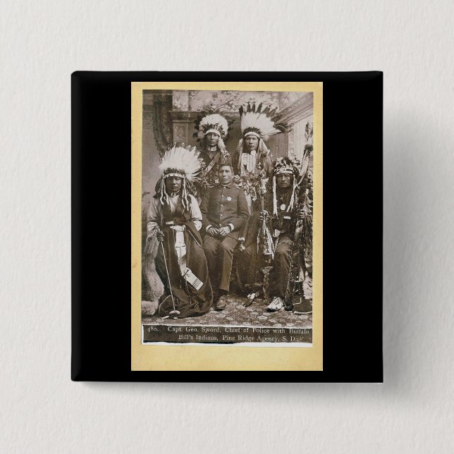 Buffalo Bills Indianer 1890 Button (Vorderseite)