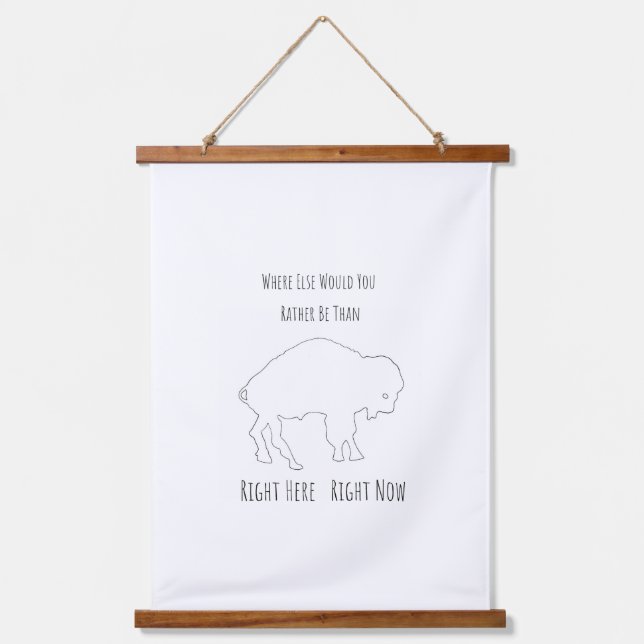 Buffalo Bills Tapestry Wandteppich Mit Holzrahmen (Vorderseite)