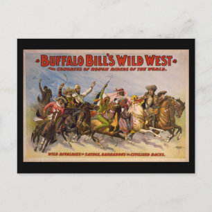 Buffalo Bill's Wild West Cowboys Poster Postkarte