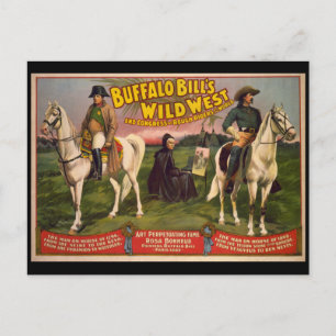 Buffalo Bill's Wild West Cowboys Poster Postkarte