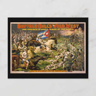 Buffalo Bill's Wild West Cowboys Poster Postkarte