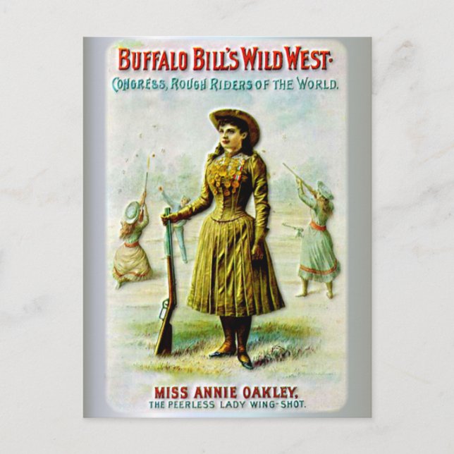 Buffalo Bill's Wild West Poster Annie Oakley Postkarte (Vorderseite)