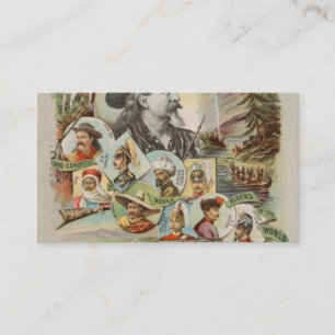 Buffalo Bills Wild West Show 1893 Vintage Anzeige Visitenkarte