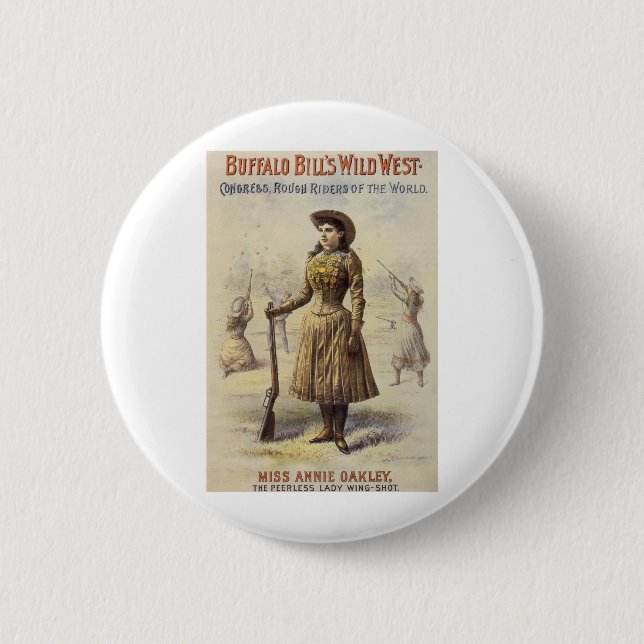 Buffalo Bill's Wild West Show mit Annie Oakley Button (Vorderseite)