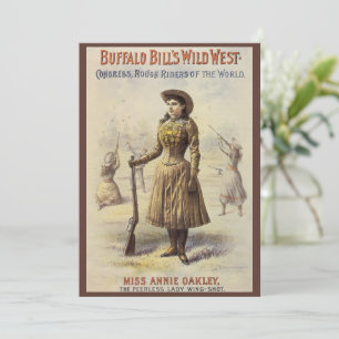 Buffalo Bill's Wild West Show mit Annie Oakley Einladung