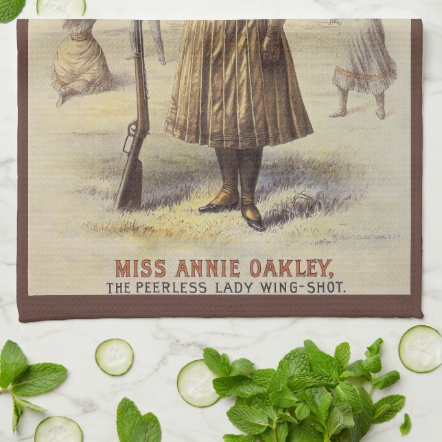 Buffalo Bill's Wild West Show mit Annie Oakley Geschirrtuch (Gefaltet)