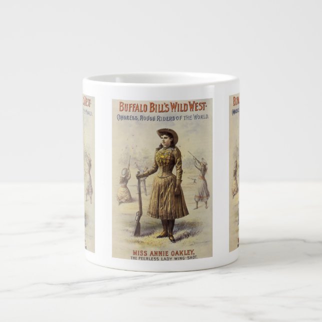 Buffalo Bill's Wild West Show mit Annie Oakley Jumbo-Tasse (Vorderseite)