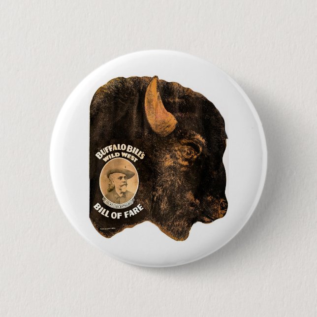 Buffalo Bill's Wild West Show vintage 1898 Button (Vorderseite)