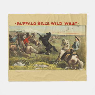 Buffalo Bills wilde Westpferde Fleecedecke