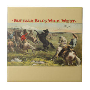 Buffalo Bills wilde Westpferde Fliese