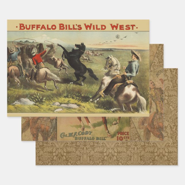 Buffalo Bills wilde Westpferde Geschenkpapier Set (Set)