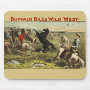 Buffalo Bills wilde Westpferde Mousepad