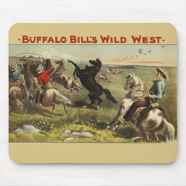Buffalo Bills wilde Westpferde Mousepad (Vorne)