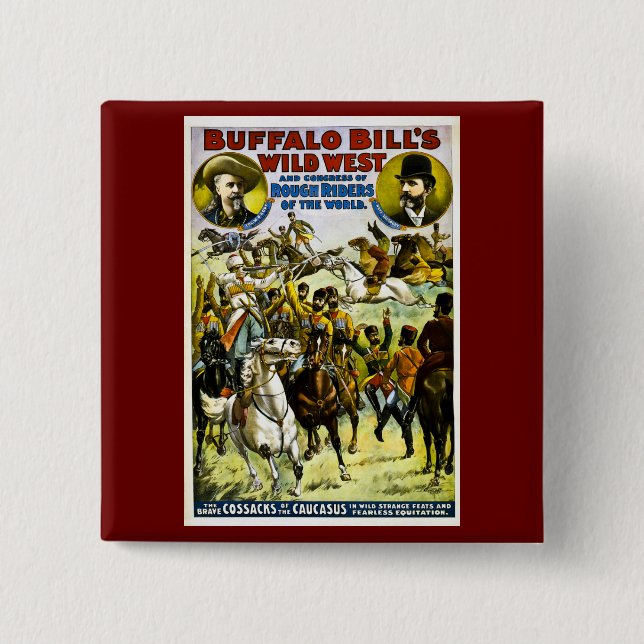 Buffalo Bills wilder Westen und Kongreß 1899 Button (Vorderseite)