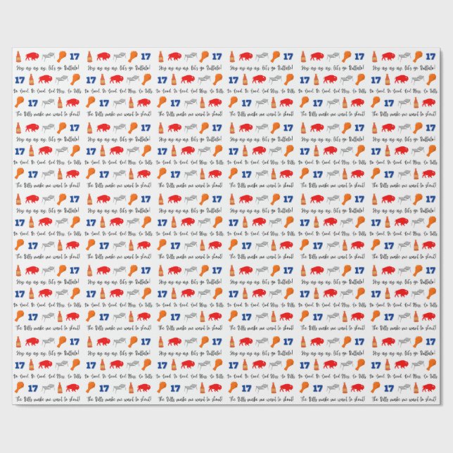 Buffalo Bills Wrapping Paper Geschenkpapier (Flach)