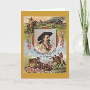 Buffalo BillsWild West Show 1893 Vintage Ad Karte
