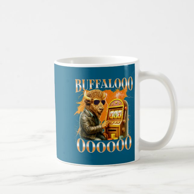 Buffalo Bison Casino Slot Machine Funny Gambling B Kaffeetasse (Rechts)
