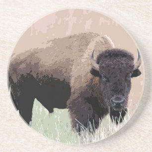 Buffalo / Bison Getränkeuntersetzer
