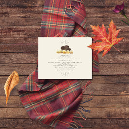 Buffalo Bison Grass Hochzeit im Herbst Details Begleitkarte
