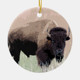 Buffalo / Bison Keramikornament