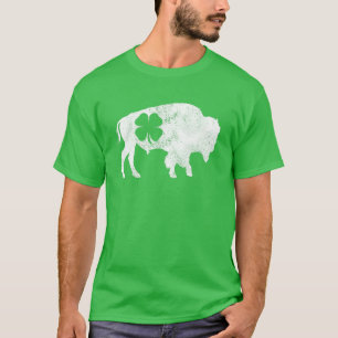 Buffalo Bison Kleeblatt St. Patrick's Day Saint Pa T-Shirt