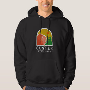 Buffalo Bison Minimal Graphic Custer Staat Park so Hoodie