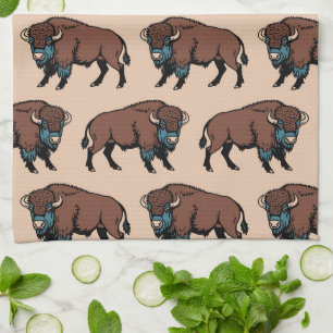 Buffalo Bison Pattern Geschirrtuch