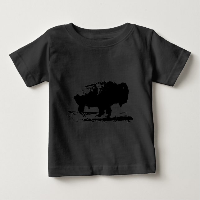 Buffalo Bison Pop Art Baby T-shirt (Vorderseite)