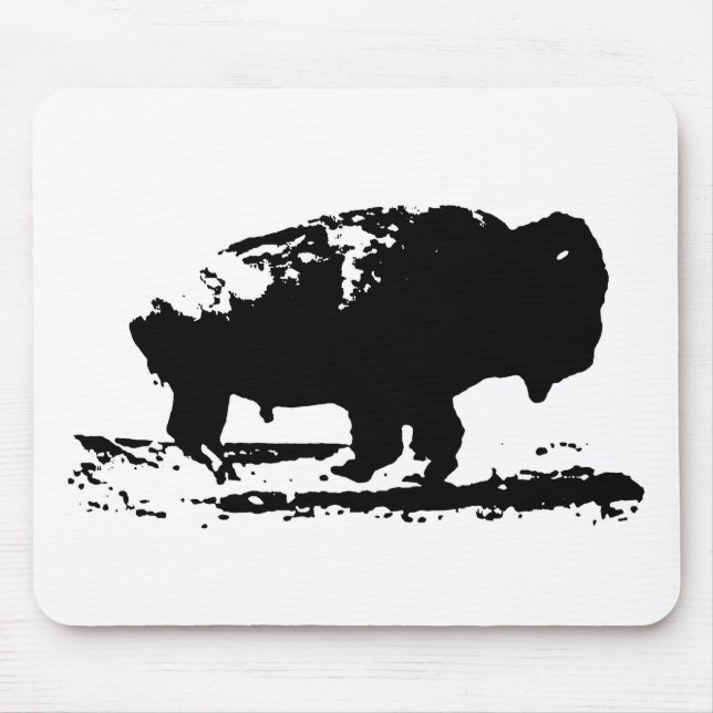 Buffalo Bison Pop Art Mousepad (Vorne)