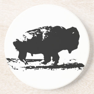 Buffalo Bison Pop Art Untersetzer