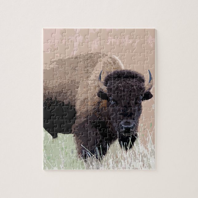 Buffalo / Bison Puzzle (Vertikal)