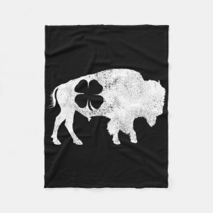 Buffalo Bison Shamrock St. Patrick's Day Saint Pad Fleecedecke