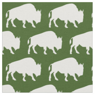 Buffalo-Bison-Silhouetten Stoff