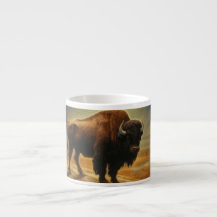 Buffalo Bison Sunset Silhouette Espressotasse