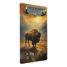 Buffalo Bison Sunset Silhouette