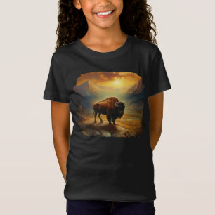 Buffalo Bison Sunset Silhouette T-Shirt