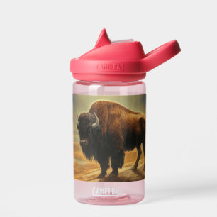 Buffalo Bison Sunset Silhouette Trinkflasche