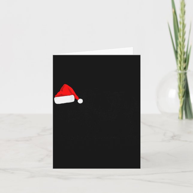 Buffalo Bison Weihnachten_ Büffel mit Santa Hut  Karte (Vorderseite)