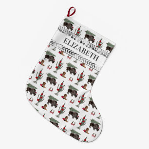 Buffalo Bison Western Ranch Cowboy Christmas Tree Großer Weihnachtsstrumpf