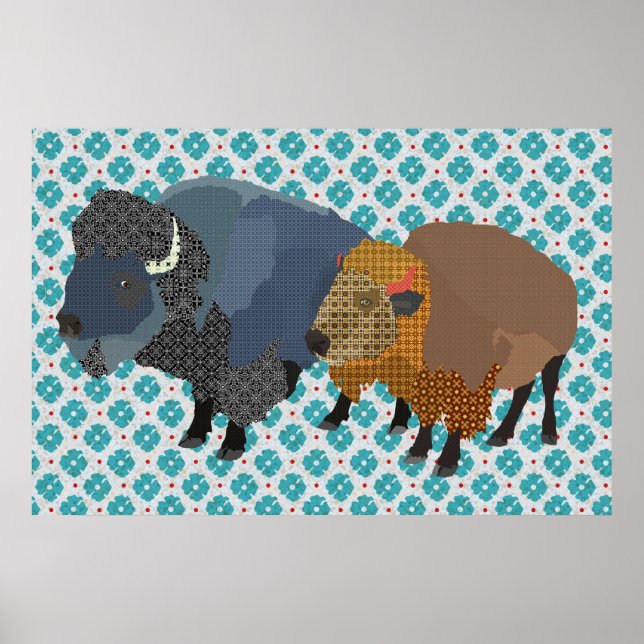 Buffalo Blue Art Poster (Vorne)